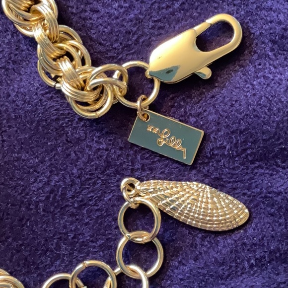 Lilly Necklace - Gold Seashells and Ivory Drops - Picture 2 of 2